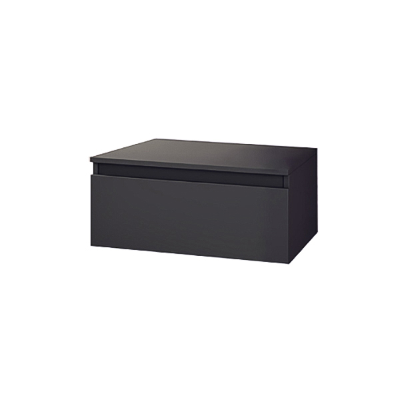 Cassetto bagno 60 cm NILYA sospeso in nobilitato Grafite Opaco 
