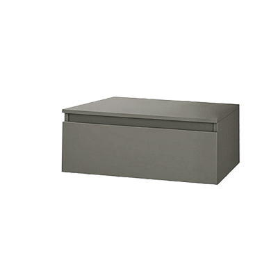 Tiroir de salle de bain suspendu 100 cm NILYA en panneau mélaminé – Argile Mat