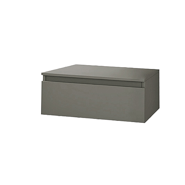 Tiroir de salle de bain suspendu 100 cm NILYA en panneau mélaminé – Argile Mat