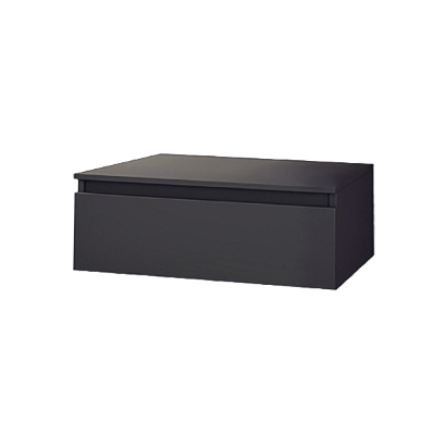 NILYA 120 cm suspended bathroom drawer in melamine-faced chipboard – Matte Graphite