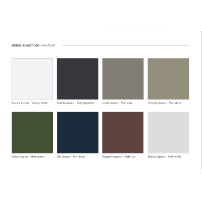 Suspended half-column with 1 right door and low living compartment H90 Matt Rust