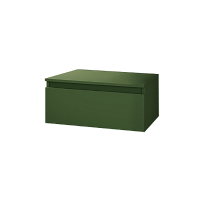 Cassetto bagno 60 cm NILYA sospeso in nobilitato Verde Opaco