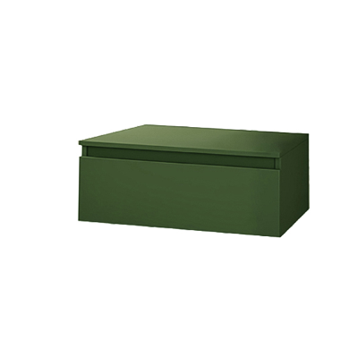 Cassetto da bagno nobilitato 100 cm sospeso NILYA Verde Opaco