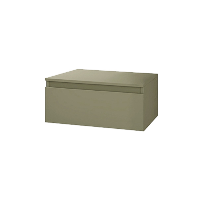 Cassetto bagno 60 cm NILYA sospeso in nobilitato Tortora Opaco