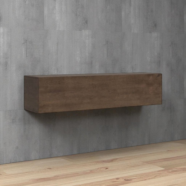 Isoka 174 horizontal walnut flap wall unit