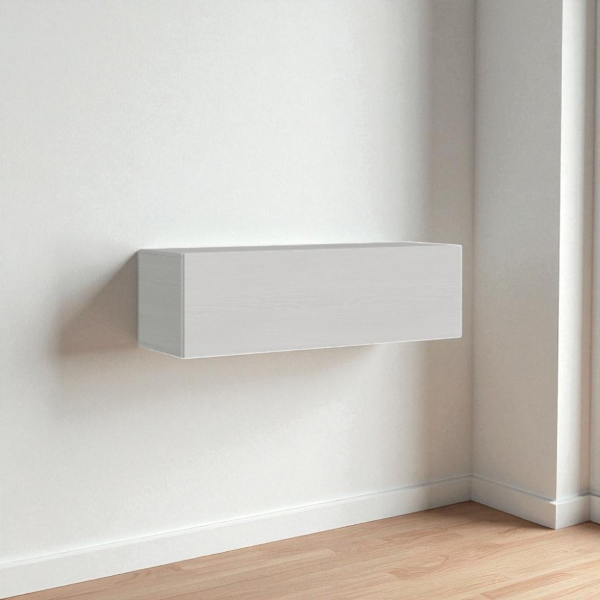 Horizontal wall unit with vasistas door 134 cm Isoka white