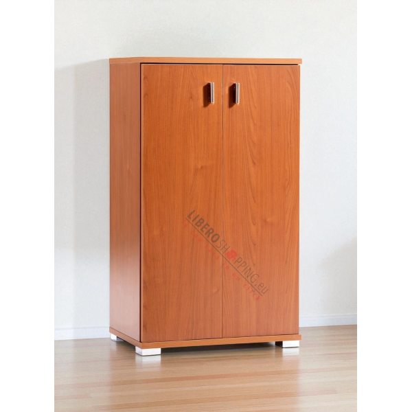 Wooden shoe rack with two doors 53x91h cm Cherry