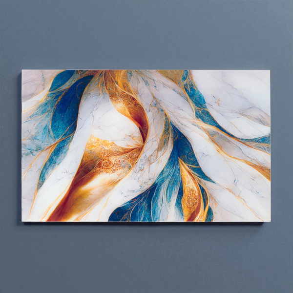 Quadro in vetro temperato 100x60 cm moderno - Astrazione del marmo