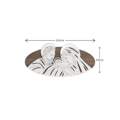 Capezzale 59x119 cm moderno Santa Famiglia legno laminato Modello 1