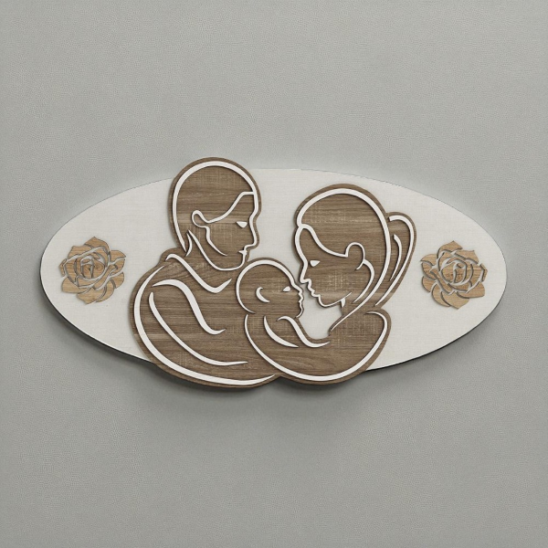 Quadro capezzale in legno laminato 59x119 cm 