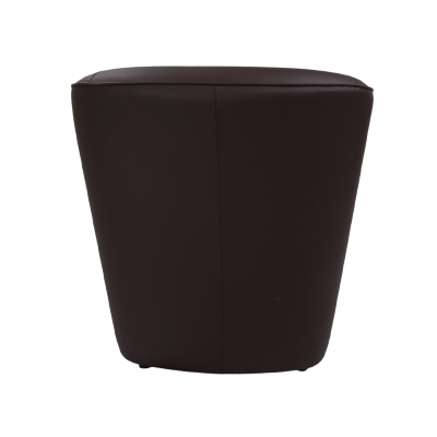 Fauteuil VALENTINA en similicuir couleur unie MARRON FONCE