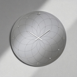 Sehen Sie sich den KYLE Rotondo D80 cm in Kristallrauch und Numeri Argento an