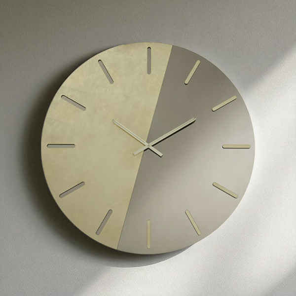 Orologio da parete MACK rotondo D60 cm bicolore Bronzo e Oro