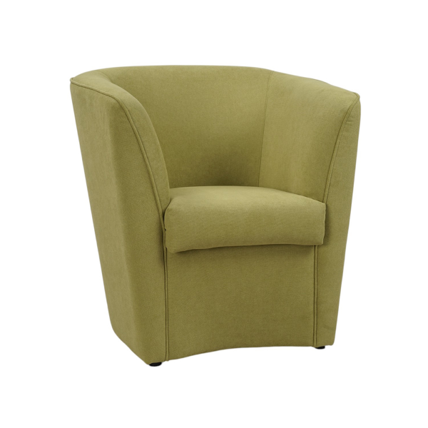 fauteuil moderne vert en tissu anti-taches rembourré