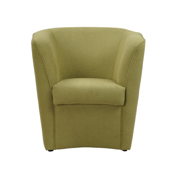 fauteuil moderne vert en tissu anti-taches rembourré