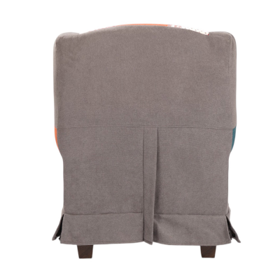 Poltrona in tessuto patchwork sfoderabile BERGERE TORTORA