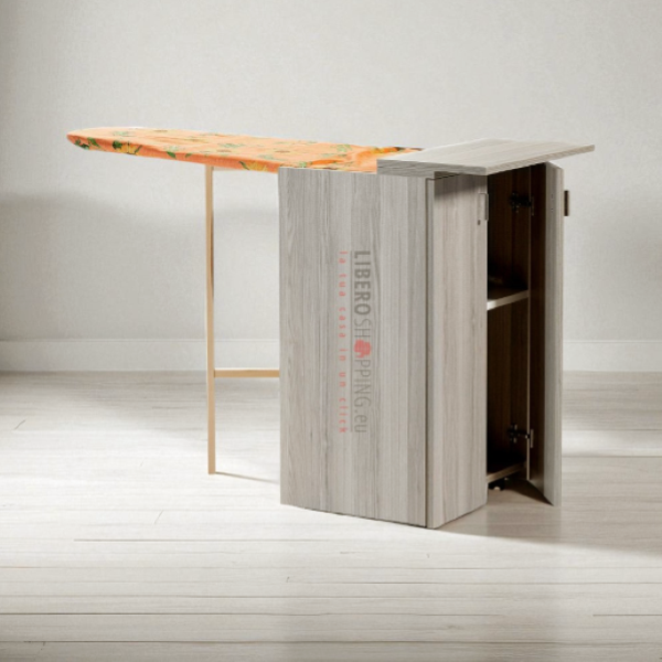 Ironing board with retractable gray Larch wood - JOLLY 2 doors