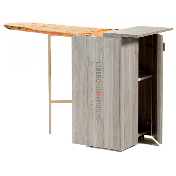 Ironing board with retractable gray Larch wood - JOLLY 2 doors