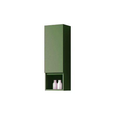 Suspended half-column 1 door and low open compartment H90 Matt Green