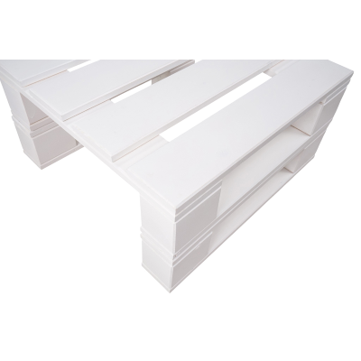 60x61 cm lacquered white fir wood armchair in pallet style for local verandas