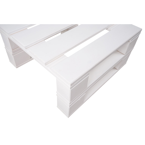 60x61 cm lacquered white fir wood armchair in pallet style for local verandas