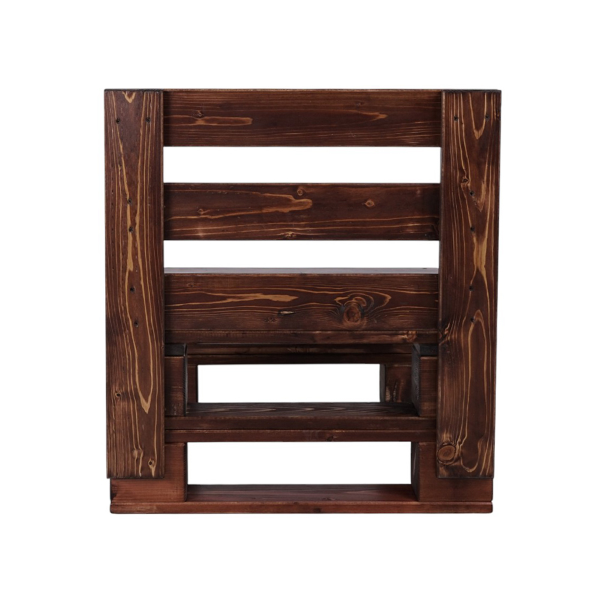 Poltrona pallet divano 80x61 cm legno per taverna bar giradino Noce