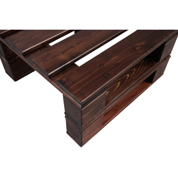 Poltrona pallet divano 80x61 cm legno per taverna bar giradino Noce