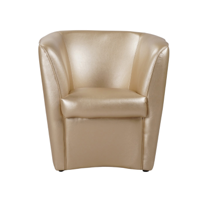 Fauteuil en éco-cuir doré pour bureau à domicile Valentina