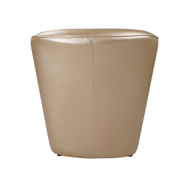 Fauteuil en éco-cuir doré pour bureau à domicile Valentina