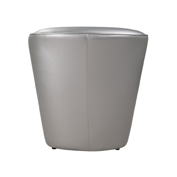 Fauteuil de bureau à domicile Valentina en éco-cuir argent foncé