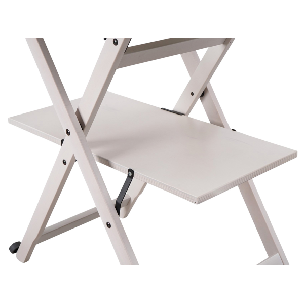 Folding ironing board in white beech wood with wheels - REVI