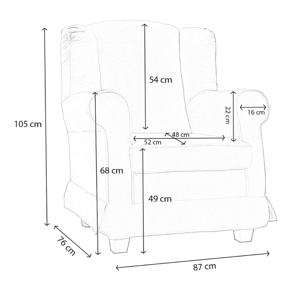 Fauteuil rembourré BERGERE en tissu déhoussable turquoise