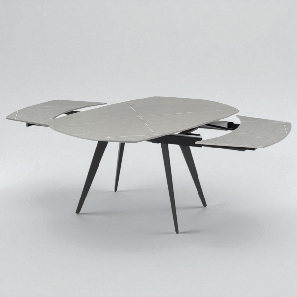 Tavolo Almor 130-190x80 allungabile piano marmo Grigio 