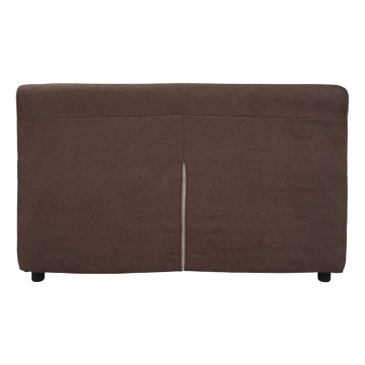 Canapé 2 places en tissu déhoussable VERONA 150 cm couleur unie MARRON