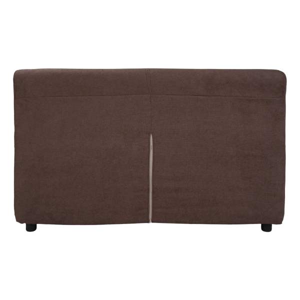 Canapé 2 places en tissu déhoussable VERONA 150 cm couleur unie MARRON