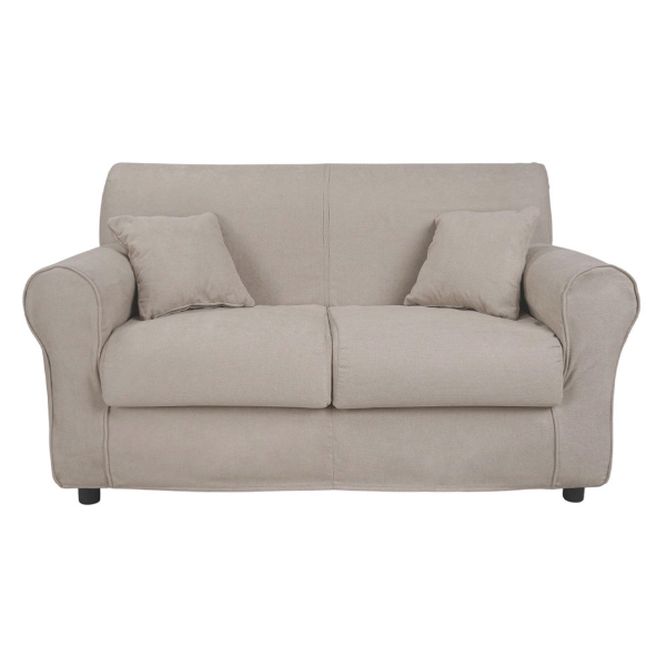 Divano 2 posti in tessuto sfoderabile VERONA 150 cm tinta unita BEIGE