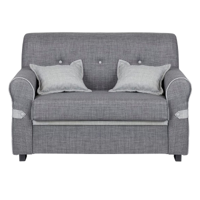 Divano 2 Posti MERIS L124 cm in Tessuto - Grigio