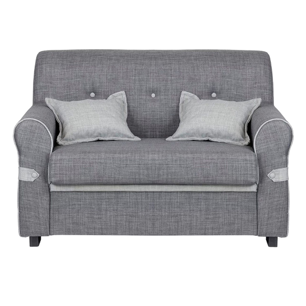 Divano 2 Posti MERIS L124 cm in Tessuto - Grigio