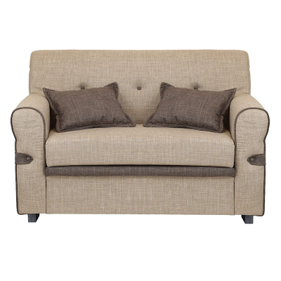 Divano 2 Posti MERIS L124 cm in Tessuto - Beige