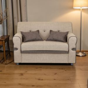 Divano 2 Posti MERIS L124 cm in Tessuto - Beige