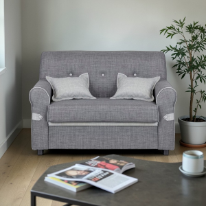 Divano 2 Posti MERIS L124 cm in Tessuto - Grigio