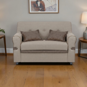 Divano 2 Posti MERIS L124 cm in Tessuto - Tortora