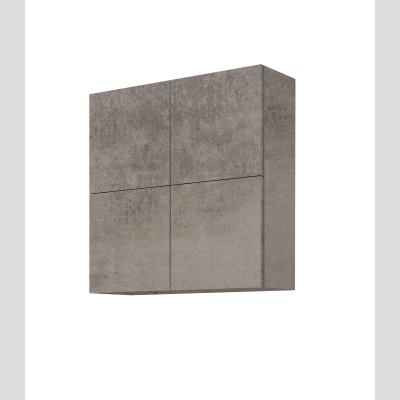 CUBOTTO wall unit with 4 doors with PUSH & PULL opening in glossy white