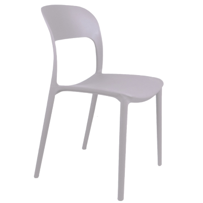 NATHAN grauer stapelbarer Polypropylen-Stuhl 2 Stück