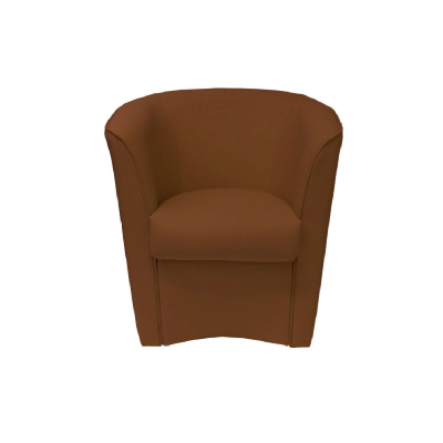 Fauteuil Valentina en éco-cuir marron pour bureau à domicile