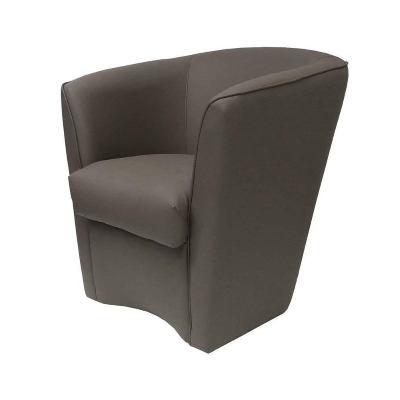 Fauteuil gris en éco-cuir pour bureau à domicile Valentina