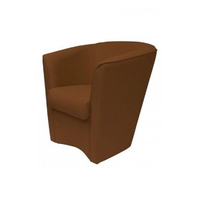 Fauteuil Valentina en éco-cuir marron pour bureau à domicile