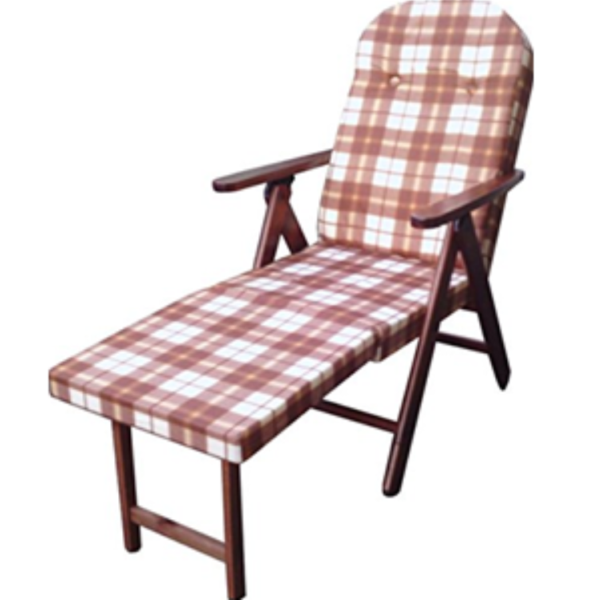 Fauteuil repos-pieds AMALFI - inclinable Tissu marron