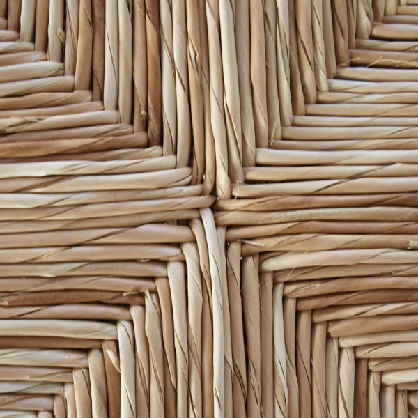 Siège de rechange chaise mod pisa en paille de riz 37x37cm set 1 piece