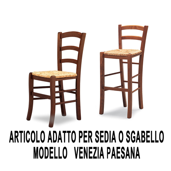 Pièce de rechange pour chaise avec assise en paille de rivière naturelle mod Venise ensemble de 2 pièces